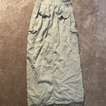 ZARA  Skirt Womens XS Light Sage Green Cargo Middle Slit Long Modest Minimalist Photo 2