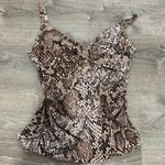 Calvin Klein NWT  Snakeprint Tankini Swim Tank Top Size XS Photo 0