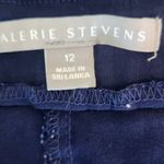 Valerie Stevens Navy Fitted Ankle Pull-on Pants Size 12 Preppy Navy Ankle Pants Photo 5