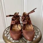 Devi Kroell Italian Leather Mary Jane Heels Brown Size 7 Photo 1