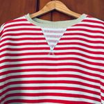 Free People  We the Free Sweatshirt Striped Oversized Crewneck Size Small Photo 3