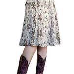 Pendleton Swingy Western Knee Length Skirt Gray Cream Cowgirl Horse Girl Cottage Photo 0