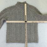 North Crest Vintage Cable Knit Mock Neck Sweater Womens Small Tan Acrylic Wool Photo 7