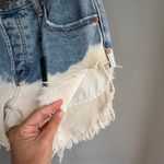 One Teaspoon DipDye Frankie Out Raw Hem Denim Short 26 Edgy Distressed Denim Photo 6