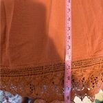Free People Large Boho Short Dress Rust Bohemian Hippie Vacation Photo 13