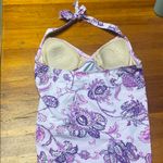 Lands' End  Pink and Purple Floral Bikini Top Photo 1