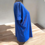 Peck & Peck ‎ royal blue casual top lace up grommet shoulder/cutout doleman XL Photo 3