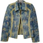 Blue & green flower design blazer​ Size XS Photo 0