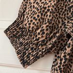 Ulla Johnson  Lennie Pleated Cotton Poplin‎ Top Cheetah Print Animal Print Size 2 Photo 3