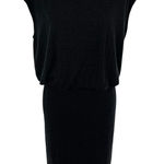 AllSaints‎ Zeta Dress Medium Black Short Sleeve Wool Minimalist Chic Photo 0