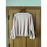 Evereve Mariana Sleek Pullover Crewneck Ruffle Sleeve Blush Pink Women’s Medium Photo 5