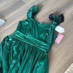 NWT IVY CITY CO HERA DRESS IN GREEN METALLIC Size XS Photo 9
