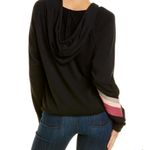 Wildfox Sweat Halo Black Hoodie Pullover with Pink Stripes Photo 1