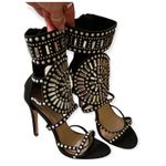 public desire Black And White Sequin Heels Photo 1