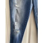 Kancan Women's 27 Mid Rise Light Wash Skinny Jeans Distressed Denim Straight Leg Blue Photo 3