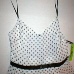 Sam Edelman New Womens Dress White Tank Black 6 Sleeveless Faux Leather Straps Photo 1