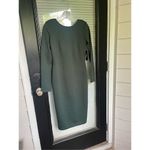 NWT Lulus Olive Green Open Back Long Sleeve Round Neck Dress Size L Party Knee L Size L Photo 11