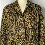 Tan Jay Leopard Animal Print Jacket 51PE Black Size M Photo 1