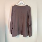 Athleta Coaster Luxe Recover Sweatshirt Womens Large Purple Taupe Pullover Photo 6