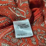 Anthropologie Love Sam Kamala Top Womens L Orange Paisley Peasant Sheer New Photo 3