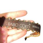 Fabio Corti Vintage Brown Leather Made In Italy Belt‎ XL 37 Photo 3