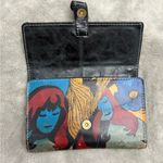 Patricia Nash 💋 Studded Leather Floral/Faces Trifold Wallet Photo 4