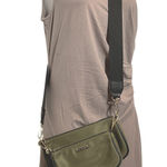 Like Dreams Olive Green Nylon Crossbody Bag Set Gold Tone Hardware Handbag Purse Photo 0