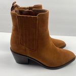 Deltan Womens Pippa Ankle Brown Suede Boots Size 6M Block Heel Photo 2