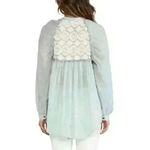 Free People Put Your Back Into It Lace Back Shirt, M Photo 1