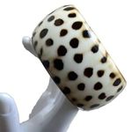 Vintage Leopard Women’s Bangle Bracelet Wide Chunky Animal Leopard Print Sz 8 Brown Photo 0