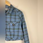 Urban Outfitters As If Plaid Blue Green Cropped Jacket Women’s Sz L Photo 4