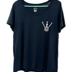 Nike  Size XL Shirt Black Tee Dri Fit Casual Everyday Basic‎ Solid Monogram W I Photo 0