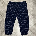 Soma Cool Nights Holiday Banded Ankle Pajama Pants Graphic Navy XL Blue Photo 2
