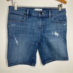 Loft ‎ distressed midi jean shorts size 25/0 Photo 0