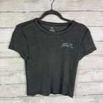 Aerie Waffle Knit Short Sleeve Tee Shirt Gray Size Medium Photo 0