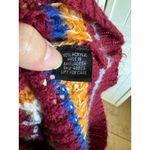 Love by Chesley Womens Sweater Sz M Burgundy Gold Blue Multi Stripe Gold Size M Photo 7