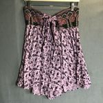 Free People  Elowen Tube Strapless Romper Print Purple XS Boho Lavender Floral Photo 1