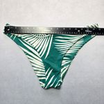 Green Leaf Tropical‎ Swim Beach Cheeky Flirty Boho Bikini Bottom L Large Photo 2