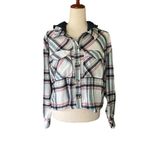 No Comment  Oversized Flannel Hoodie Photo 4