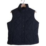 Lands' End  ladies black feather down puffer vest size medium Photo 0