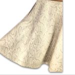 Diane Von Furstenberg  - Luanne Snake-Print Leather Skirt, Ivory - 2 Photo 2