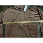 Felina Luxe Velour Zip Hoodie and Jogger Set Ash Rose size Large Pink Photo 3