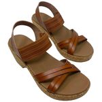 Skechers “Brystol Night Skies” Luggage Brown Wedge Sandals Women’s Size 8.5 Photo 0