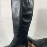 XOXO KENDAL LEATHER TALL BOOT WITH GOLD HEEL ACCENT ZIP WOMEN SZ 10M BLACK NEW Photo 5