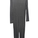 Zyia Active Long Sleeve Jumpsuit Gray Womens Large Athleisure Loungewear Stretch Photo 4
