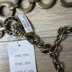 Gold Chain Belt Rhinestone Circle Link Statement Dark Glam Punk Rock Size L/XL Photo 5