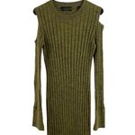 ALLSAINTS Daina Ribbed Cut Out 100% Merino Wool Sweater Midi Dress Large Photo 6