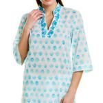 NEW Tori Richard Honolulu Womens Swim Suit Cover Up Tunic Embroidered XS $148 White Photo 0