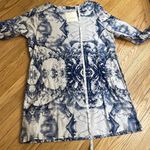 Zaful ZANGO blue and white print dress size medium Photo 3