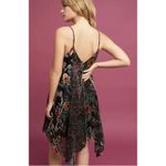 Anthropologie By Eri + Ali Velvet Swing Dress Black Flower Bohemian Size XS Photo 3